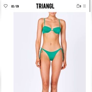 Triangl bikini - MALA - JADED SPARKLE